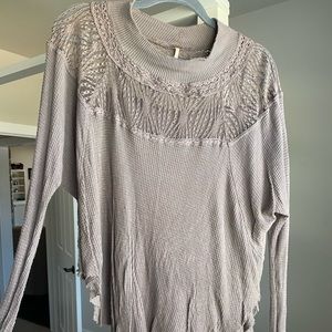 Free people lace detail top